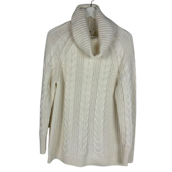 Haven Well Within Cowl Neck, Cable Knit sweater size Medium Cream - Picture 2 of 8